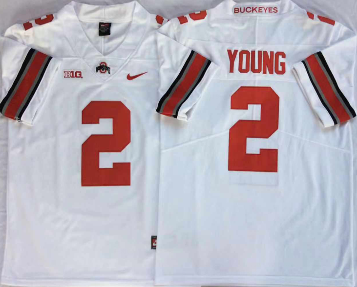 NCAA Men Ohio State Buckeyes White 2 YOUNG